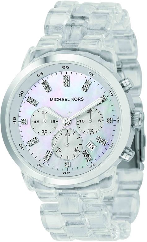 michael kors watch clear bracelet|Michael Kors bracelet with lock.